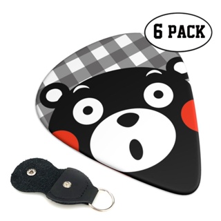 Kumamon ปิ๊กกีตาร์ 0.71 มม. สําหรับกีตาร์ไฟฟ้า เบส และอะคูสติก 6 แพ็ค