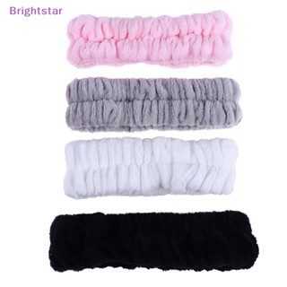 Brightstar 3 ชิ้น ผู้หญิง Falai กํามะหยี่ สายรัดข้อมือ ล้างหน้า ที่คาดผม ชุดแหวนผม ใหม่