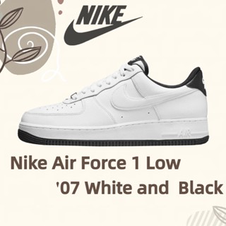 สินค้าลิขสิทธิ์แท้ Nike Air Force 1 Low 07 White and  Black รองเท้ากีฬา รองเท้าลำลอง