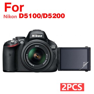 2 ชิ้น ฟิล์มกระจกนิรภัยกันรอยหน้าจอกล้อง สําหรับ For Nikon D5100 D5200