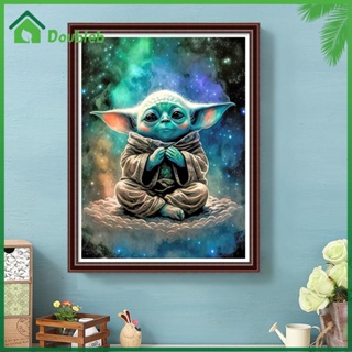 【Doub X ✮】ภาพวาดปักเพชร ทรงกลม ลาย Yoda 5D DIY สําหรับตกแต่งบ้าน ✮