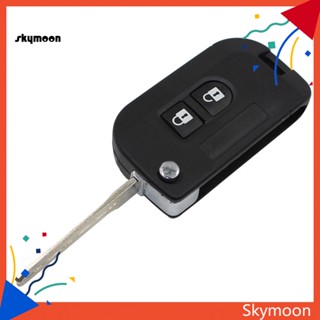 Skym* เคสรีโมตกุญแจ 2 ปุ่ม พับได้ แบบเปลี่ยน สําหรับ NISSAN