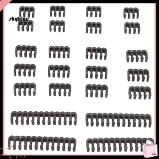 [Sy] หวีจัดระเบียบสายเคเบิล PP ใช้ซ้ําได้ 6 8 24Pin สําหรับคอมพิวเตอร์ 24 ชิ้น ต่อชุด