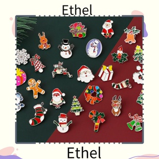 Ethel1 เข็มกลัด รูปซานตาคลอส คริสต์มาส สําหรับตกแต่งเสื้อผ้า ผู้ชาย ผู้หญิง