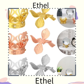 Ethel1 ขาตั้งลูกบอลคริสตัล รูปมงกุฎ ใบไม้ สําหรับตั้งโชว์เครื่องประดับ