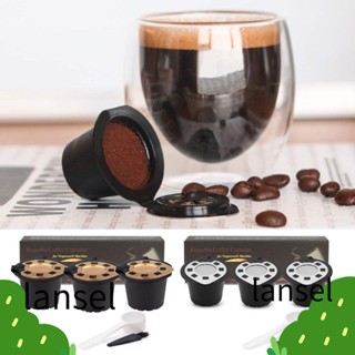 Lansel แคปซูลกาแฟเอสเปรสโซ่ ใช้ซ้ําได้ สําหรับ Nespresso 3 ชิ้น