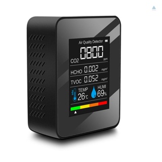 Tmt เครื่องตรวจจับคุณภาพอากาศ CO2 อเนกประสงค์ พร้อมจอแสดงผลคาร์บอนไดออกไซด์ TVOC HCHO