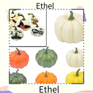 Ethel1 ฟักทองประดิษฐ์ ขนาดเล็ก สําหรับตกแต่งบ้าน ปาร์ตี้ฮาโลวีน 4 6 12 ชิ้น