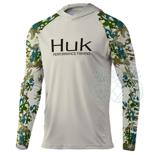 Huk เสื้อยืดแขนยาว มีฮู้ด ระบายอากาศ ป้องกันแดด Upf 50 สําหรับผู้ชาย