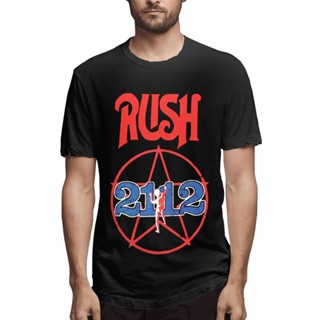 ขายดี เสื้อเชิ้ตคอกลม ผ้าฝ้ายแท้ แบบนิ่ม พิมพ์ลาย Rush 2112 ของขวัญวันเกิด สําหรับผู้ชาย