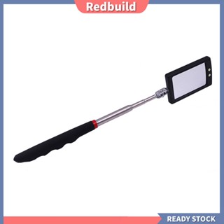 Redbuild|  กระจกตรวจสอบ พร้อมไฟ LED หมุนได้ 360 องศา ทรงสี่เหลี่ยมผืนผ้า พับได้ สําหรับรถยนต์