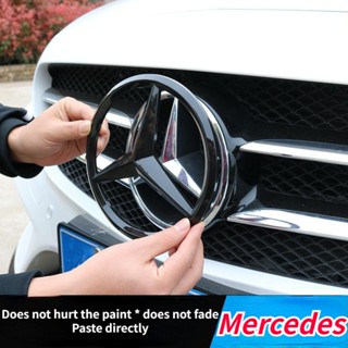 สติกเกอร์ฉลากโลโก้ Mercedes-Benz ขนาดใหญ่ สําหรับติดด้านหน้ารถยนต์ GLC Clas GLE-class
