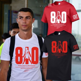 คริสเตียโน โรนัลโดเสื้อยืดคอกลมแขนสั้น Signature CR807 จำนวน 810 ลูก แฮตทริก เสื้อยืดคอกลมคอตตอน