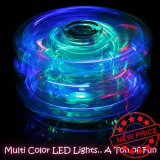 ของเล่นสปินเนอร์ มีไฟ LED สีรุ้ง สําหรับเล่นคลายเครียด V2R5