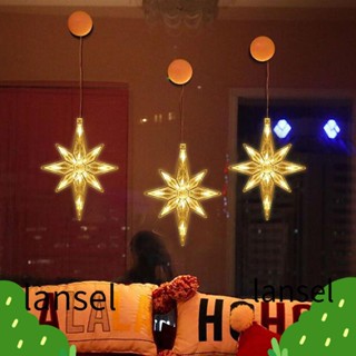 Lansel โคมไฟ LED รูปเกล็ดหิมะ แบบถ้วยดูด สําหรับตกแต่งบ้าน วันหยุด