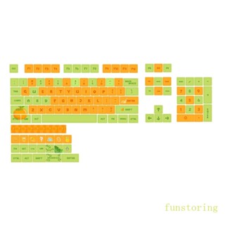 Fun ปุ่มกดคีย์บอร์ด ธีมสีส้ม 124 คีย์ XDA PBT