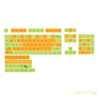 Fun ปุ่มกดคีย์บอร์ด ธีมสีส้ม 124 คีย์ XDA PBT