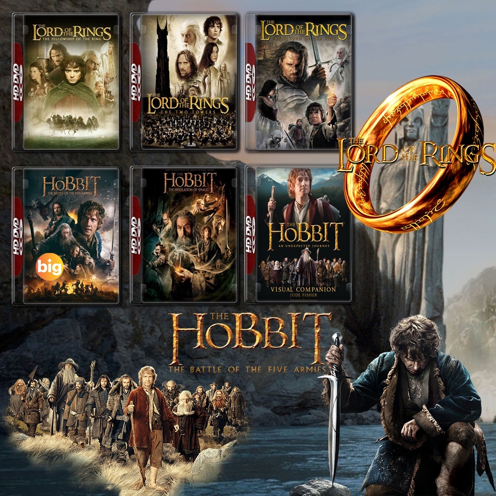 แผ่น DVD หนังใหม่ Lord of The Rings ภาค 1-3 + The Hobbit ภาค 1-3 DVD Master เสียงไทย (เสียง ไทย/อังก