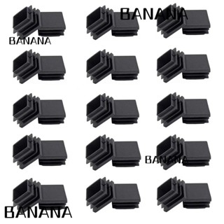 Banana1 จุกปิดขาเก้าอี้ พลาสติก ทรงสี่เหลี่ยม สีดํา ทนทาน 1-1/4 นิ้ว 30 ชิ้น