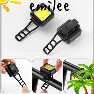 Emilee ไฟฉาย LED ชาร์จ USB สําหรับติดท้ายรถจักรยาน