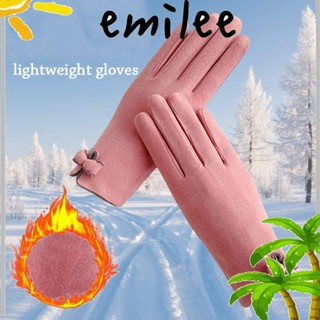 EMILEE ถุงมือหน้าจอสัมผัส แบบหนา กันลม สําหรับผู้หญิง