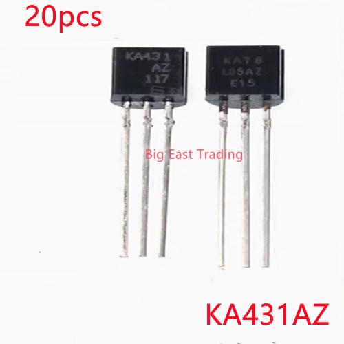 20 ชิ้น KA431AZ ทรานซิสเตอร์อินไลน์ TO-92 รับประกันคุณภาพ