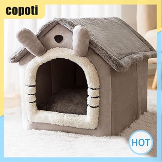 Copoti บ้านสุนัข แมวน่ารัก แบบครึ่งปิด พับได้ สําหรับบ้าน