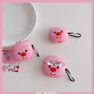 เคสหูฟังบลูทูธไร้สาย ซิลิโคนนิ่ม ลายการ์ตูนทับทิมน่ารัก 3D สําหรับ Airpods Pro 1 2 3 Pro2