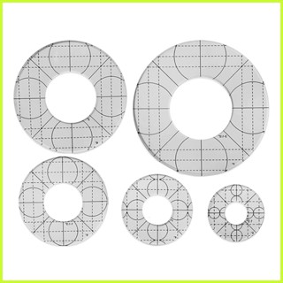 ไม้บรรทัดแม่แบบตัดผ้า ทรงกลม 5 ชิ้น แม่แบบเย็บผ้า ทรงกลม 5 ชิ้น