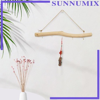 [Sunnimix] ตะขอไม้ดริฟท์วูด 15 นิ้ว พร้อมตะขอไม้ 5 ตะขอ สําหรับแขวนกุญแจ ตกแต่งผนัง