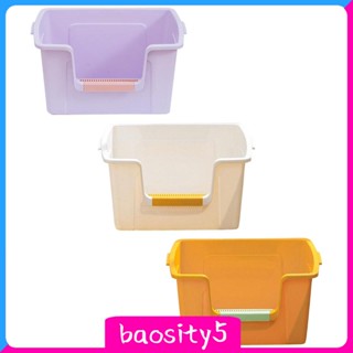 [Baosity5] กระบะทรายกึ่งเปิด น้ําหนักเบา ทนต่อการเสียดสี สําหรับสัตว์เลี้ยง แมว