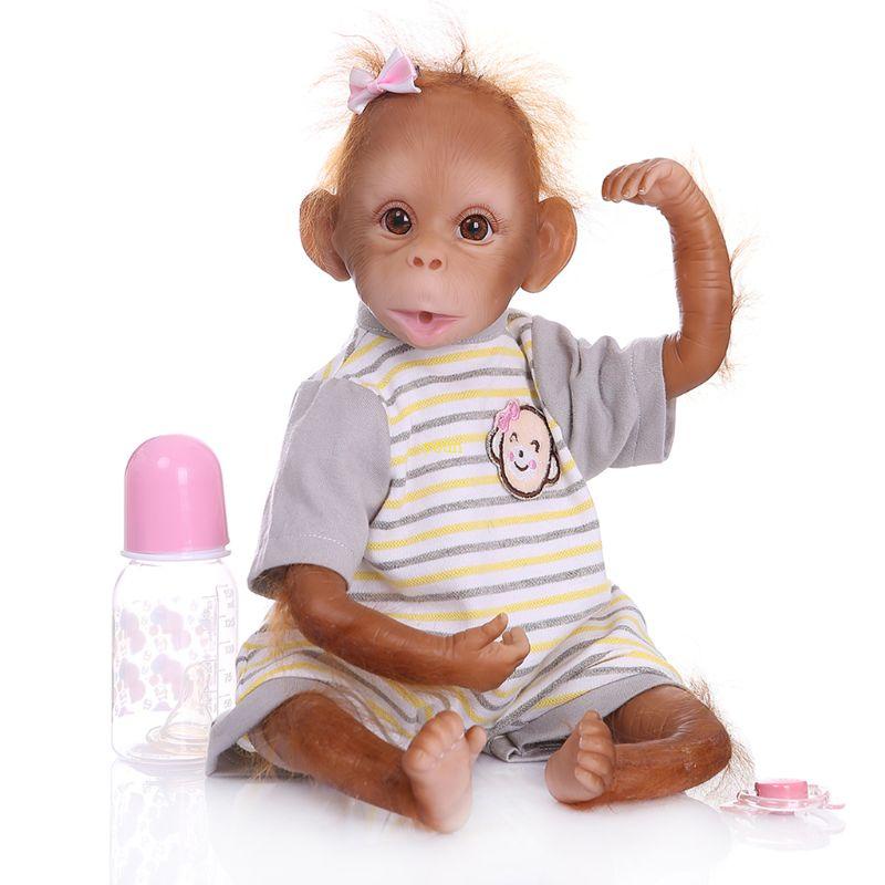 Youn ตุ๊กตาเด็กทารกแรกเกิด เสมือนจริง ซิลิโคนนิ่ม ไวนิล ขนาด 48 ซม.