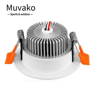 Muvako โคมไฟ LED หรี่แสงได้ สําหรับคอมพิวเตอร์ 4 ชิ้น ‎โคมไฟดาวน์ไลท์ อลูมิเนียม แบบพกพา สีเงิน 2.5 นิ้ว สีขาว ป้องกันหมอกฝ้า สภาพอากาศ สําหรับช่างไฟฟ้า