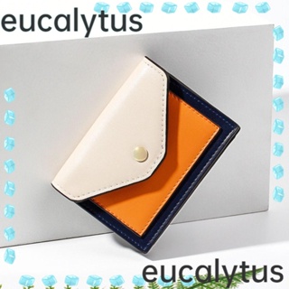 Eucalytus1 กระเป๋าสตางค์ ใบสั้น ทรงคลัทช์ ขนาดเล็ก สําหรับผู้หญิง