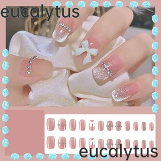 Eucalytus1 เล็บปลอม ทรงแคทอาย ถอดออกได้ DIY สไตล์ฝรั่งเศส