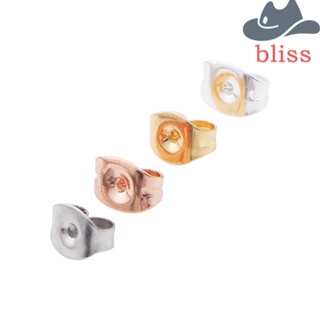 Bliss ต่างหูติดหลัง รูปผีเสื้อ สีทอง สีเงิน 100 ชิ้น