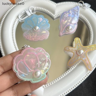 Luckyhouse0^^ พวงกุญแจ จี้รูปเปลือกหอยสังข์น่ารัก ไล่โทนสี สําหรับตกแต่งกระเป๋าเป้สะพายหลัง หูฟัง เคสคู่รัก ของขวัญรถยนต์ *ใหม่