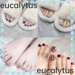 Eucalytus1 เล็บปลอม เล็บเท้า เล็บเท้า ปลายเท้า เล็บสั้น เลื่อม