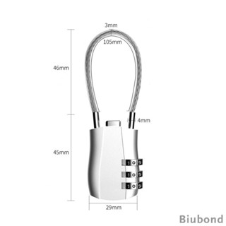 [Biubond] อุปกรณ์ล็อคกระเป๋าเดินทาง อเนกประสงค์ 3 หลัก แบบพกพา สําหรับลิ้นชัก ประตู กระเป๋าถือ รั้ว