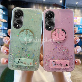 เคสโทรศัพท์มือถือแบบนิ่ม ใส ลายการ์ตูนโดราเอมอน ท้องฟ้ากลางคืน สําหรับ OPPO A78 NFC 4G A98 5G A58 Advanced Sky Flash A78 NFC 4G