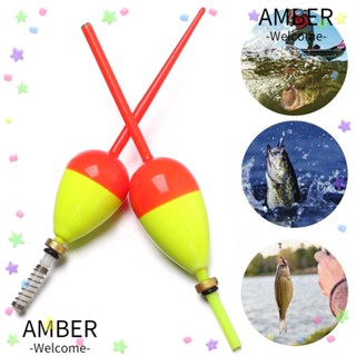 Amber ทุ่นลอยน้ํา แนวตั้ง สีเงิน สําหรับตกปลา