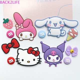 Back2life แผ่นแปะพวงกุญแจ PVC รูป Kuromi Cinnamoroll น่ารัก สําหรับทําเครื่องประดับ กิ๊บติดผม 5 ชิ้น