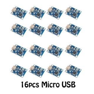 โมดูลชาร์จแบตเตอรี่ลิเธียม Micro USB 5V 1A 18650 TP4056 16 ชิ้น