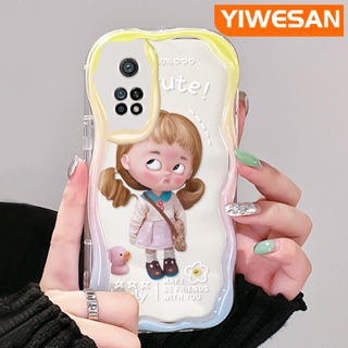 เคสโทรศัพท์มือถือ ซิลิโคนใส กันกระแทก ลายการ์ตูนเด็กผู้หญิงน่ารัก สีครีม หลากสี สําหรับ Xiaomi 10T Pro Poco F3 Poco F4 Redmi K50 K40 Pro K40s