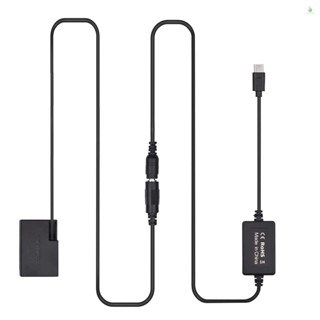 Phonelaptop สายเคเบิล PD USB Type-C เป็นแบตเตอรี่ดัมมี่ DR-E18 DC Coupler LP-E17 แบบเปลี่ยน สําหรับ 750D 760D T6S 77D 800D 200D Rebel SL2