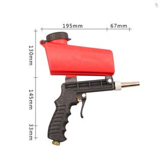 เครื่องพ่นทราย ABS แบบมือถือ 1/4 นิ้ว 90psi ปรับได้ กําจัดสนิม