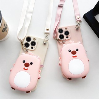 เคสโทรศัพท์มือถือนิ่ม ลายการ์ตูนเด็กผู้หญิงน่ารัก พร้อมสายคล้อง สีชมพู สําหรับ Huawei Nova P50 Pro P40 Pro P30 Pro P20 Pro Nova 3E Nova 4E