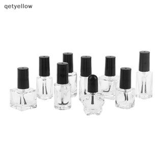 Qetyellow ขวดแก้วเปล่า แบบใส สําหรับใส่น้ํายาทาเล็บเจล
