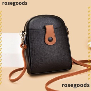 Rosegoods1 กระเป๋าสะพายไหล่ สะพายข้าง หนัง Pu ความจุสูง สีพื้น สไตล์มินิมอล สําหรับเด็กผู้หญิง