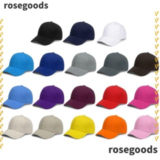 Rosegoods1 หมวกเบสบอล ผ้าฝ้าย ปรับได้ สําหรับผู้ใหญ่